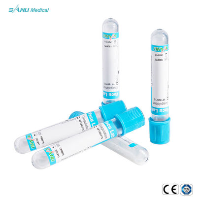 فراغ أنبوب اختبار الدم التخثر يمكن التخلص منها وافق CE BLUE CAP