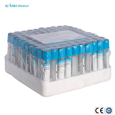 فراغ أنبوب اختبار الدم التخثر يمكن التخلص منها وافق CE BLUE CAP