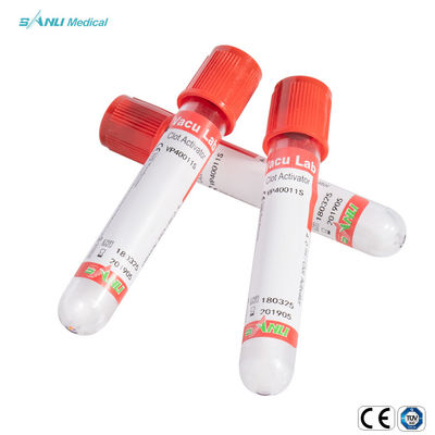 أنابيب جمع الدم البلاستيكية القابل للتصرف PET Clot Activator