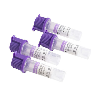 K2 EDTA Capillary Blood Collection أنابيب لافندر غطاء مطاطي