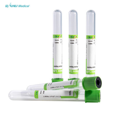 جمع الدم القابل للتصرف Green Top Heparin Tube CE