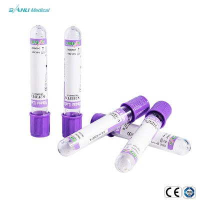 أنابيب جمع الدم الزجاجية ISO9001 أنبوب 5ml Lavender Top EDTA