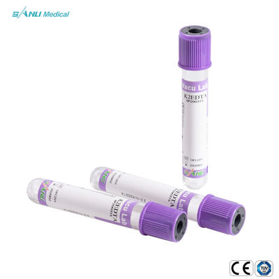 أنابيب جمع الدم الزجاجية ISO9001 أنبوب 5ml Lavender Top EDTA
