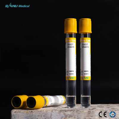 جمع الدم المتاح PET Clot Activator مع جل 13x100mm