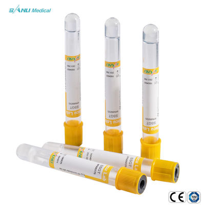 جمع الدم المتاح PET Clot Activator مع جل 13x100mm