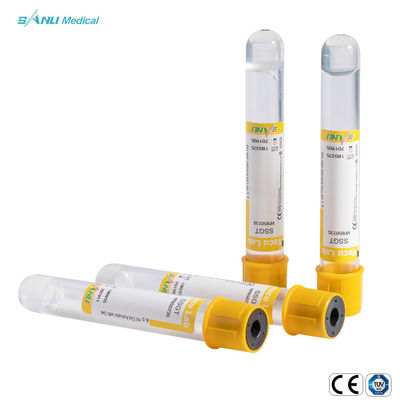 المتاح PET فراغ جمع الدم أنابيب جلطة المنشط مع هلام 16x100mm