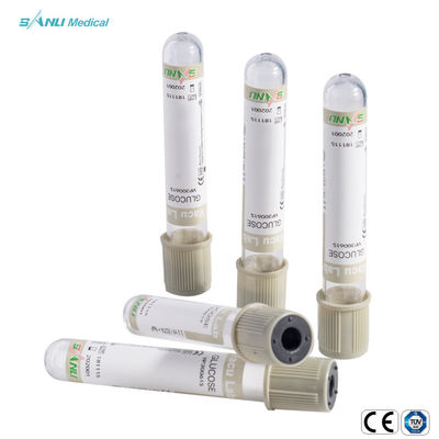 فلوريد الصوديوم فراغ جمع الدم أنابيب الجلوكوز 3ml PET رمادي الأعلى