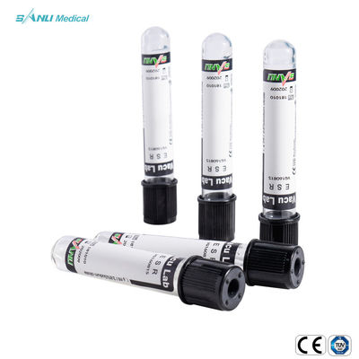 13x75mm فراغ أنابيب جمع الدم ESR مع 0.129mol / L سيترات الصوديوم