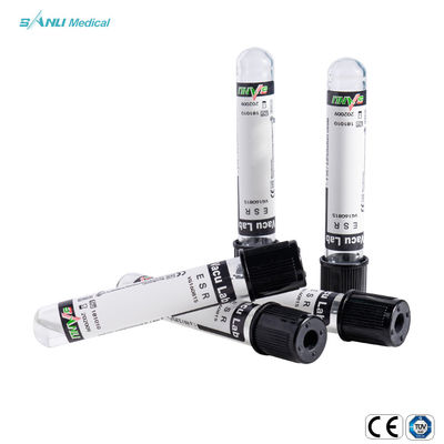 13x75mm فراغ أنابيب جمع الدم ESR مع 0.129mol / L سيترات الصوديوم