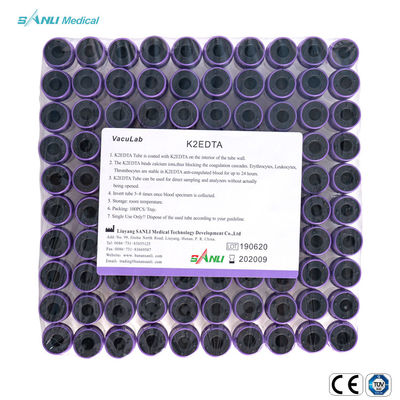 أنابيب جمع الدم البلاستيكية المعتمدة من CE PET 13x75mm K2