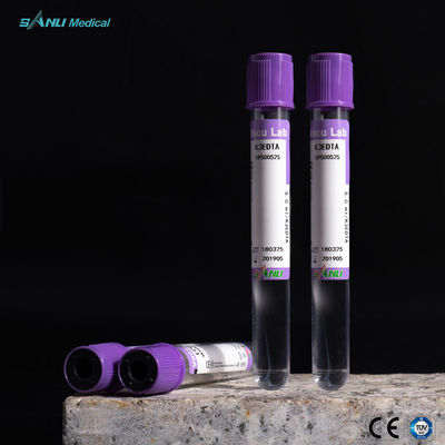 أنابيب جمع الدم البلاستيكية 5 مل EDTA K3 المضافة 13x75mm