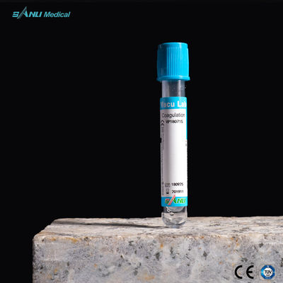 1.8 مل أزرق أعلى أنابيب تخثر زجاج 3.2٪ سيترات الصوديوم المضافة 13x75mm