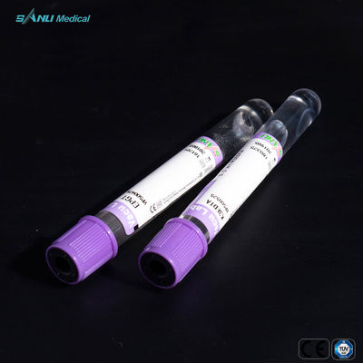 أنابيب جمع الدم الزجاجية 13x100mm EDTA K3 Lavender Top