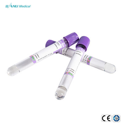 أنابيب جمع الدم الزجاجية EDTA K2 مع جل 13x75mm لأمراض الدم