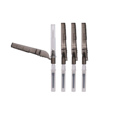 إبرة جمع دم متعددة العينات آمنة 22Gx1 `` 0.7x19mm لون أسود