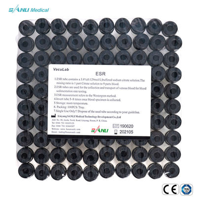 مصل فراغ IVD أنابيب اختبار الدم ESR 13x75mm 1.28ml ISO13485