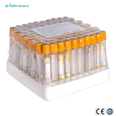 هلام الجلطة المضافة SSGT الزجاج فراغ جمع الدم أنبوب 5-9ml IVD 16x100mm