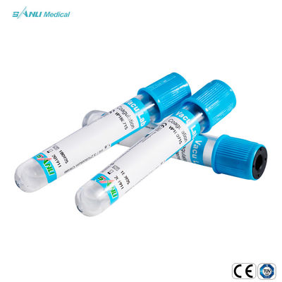 10ml الطبية فراغ التخثر الدم أنبوب اختبار المتاح CE 13x75mm